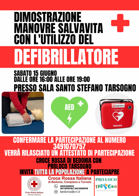 Dimostrazione manovre salvavita con defibrillatore