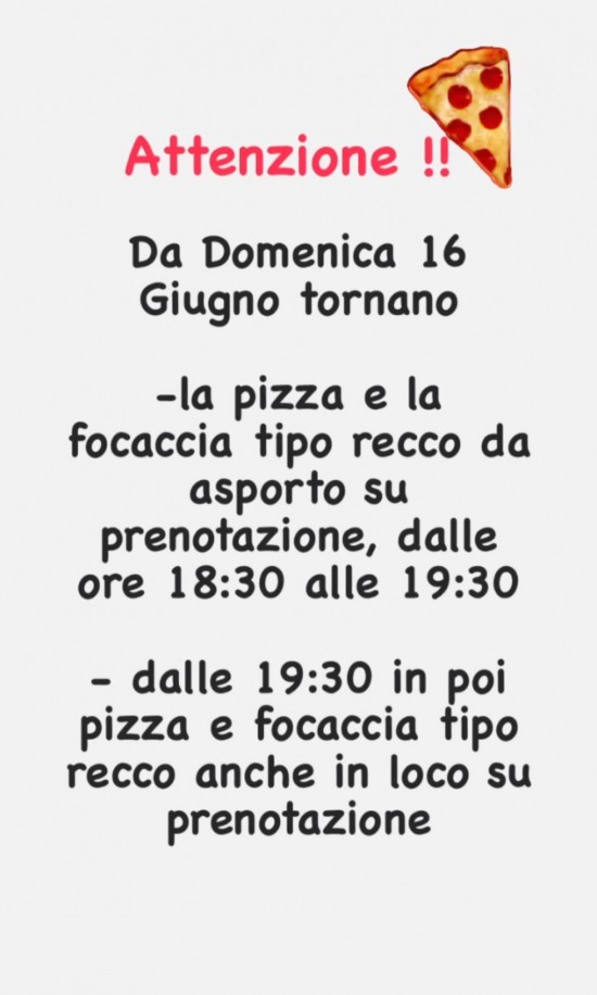 Pizza e focaccia tipo Recco - Albergo Miramonti