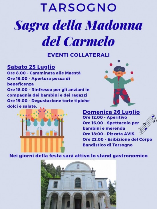 Sagra ed eventi Madonna del carmelo