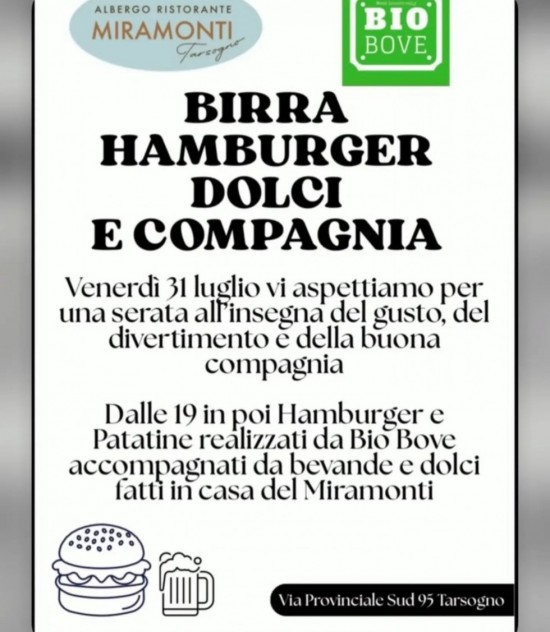 HAMBURGER CON BIO BOVE AL MIRAMONTI